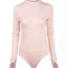 Rosa Bodysuit mit Daumenloch für Frauen Raha