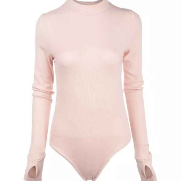 Rosa Bodysuit mit Daumenloch für Frauen Raha
