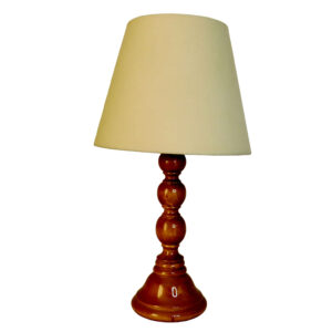 Akzent Holz-Tischlampe mit Stoff-Lampenschirm Chic