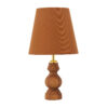 Akzent Holz-Tischlampe mit Tapered Lampenschirm Handgefertigt Rana
