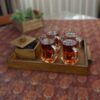 Holzserviertablett mit Griff & Zuckerschale – Perfekt für Teezeit