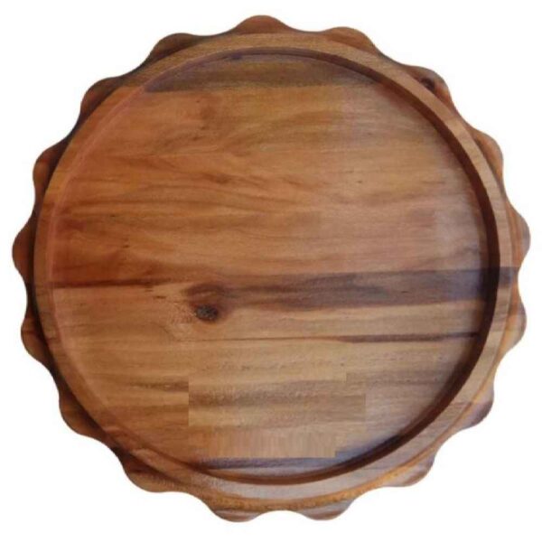 Holzserviertablett mit gerahmtem Design – Ideal für Tee oder Snacks