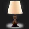 Akzent Holz-Tischlampe mit Stoff-Lampenschirm Chobi