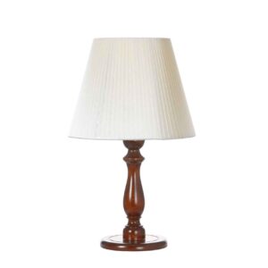 Akzent Holz-Tischlampe mit Tapered Lampenschirm