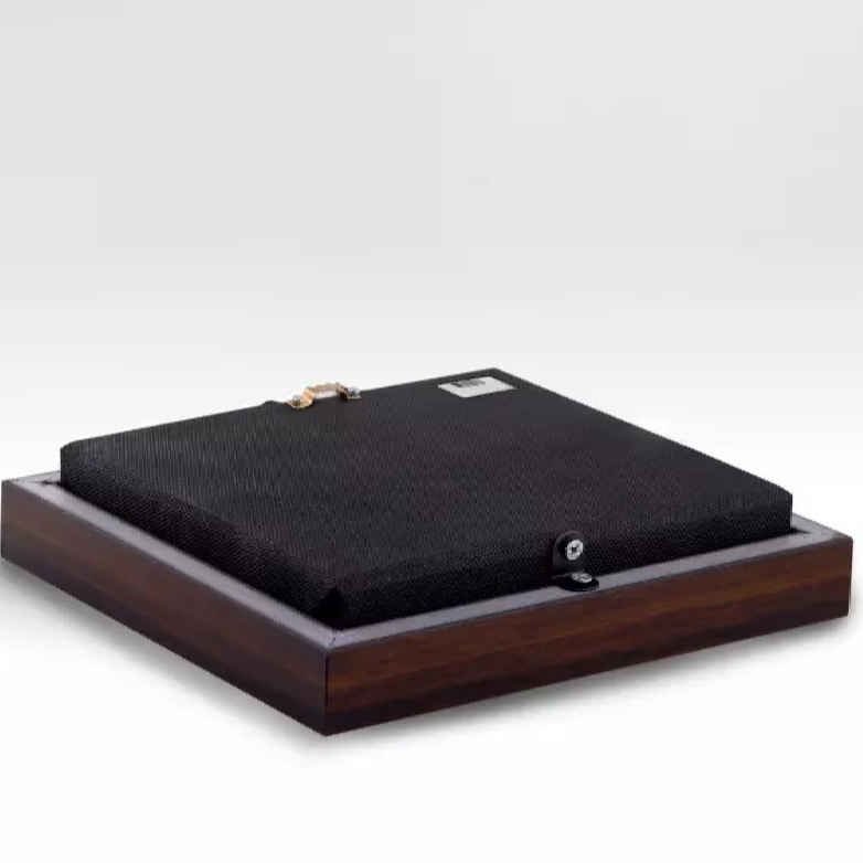 Eingefasste persische Marqueterie Metall-Kalligraphie Kunst mit Goldfolie Gol