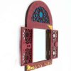 Handgefertigter persischer Holz-Wand-Schlüsselhalter im traditionellen Stil in Magenta