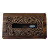 Holz-Abfalleimer- und Taschentuchbox-Set – Blatt-Design