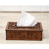 Holz-Abfalleimer- und Taschentuchbox-Set – Traditionelles Design