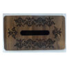 Holz-Abfalleimer- und Taschentuchbox-Set – Blumenmuster