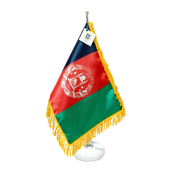 Afghanistan Tischflagge mit Steinbasis