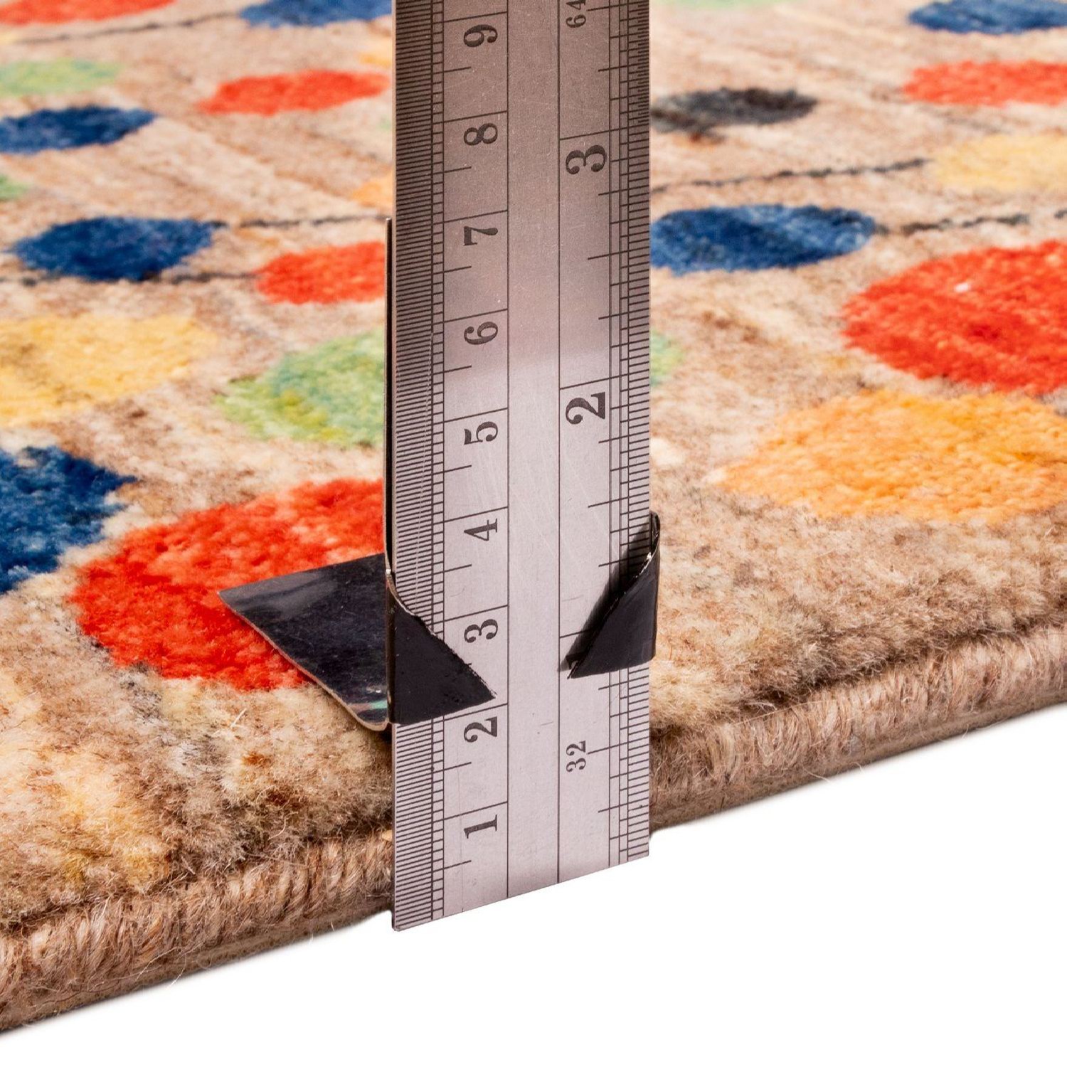 Kunsthandwerklicher persischer Gabbeh-Wollteppich handgewebt in Fars floral