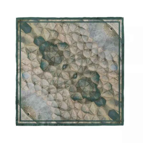 Mini-Druck-Halstuch für Damen - Künstlerische Reflexion der Schönheit der Jamé-Moschee