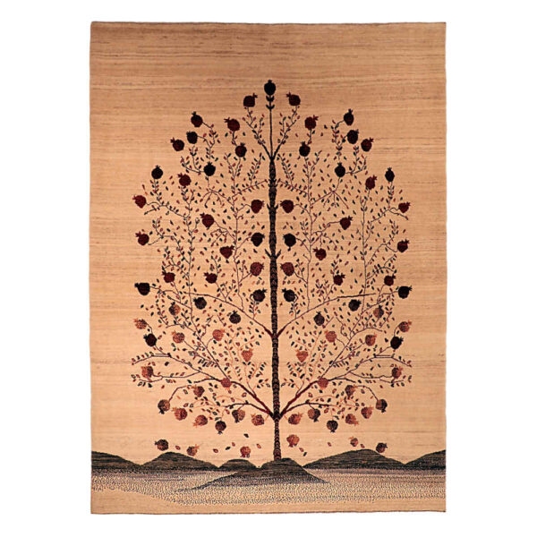 Authentischer echter persischer Gabbeh-Wollteppich handgewebt Baum des Lebens