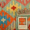 Authentischer persischer Woll Kelim Teppich handgewebt in Fars tribal orange