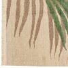 Authentischer persischer Woll Kelim Teppich handgewebt in Kerman Palmenblatt cremefarben