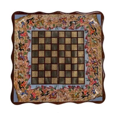 Intarsien-Makettier Backgammonbrett Khatam-kari Chovgan Design von Geschickten Handwerkern