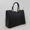 Schwarze Leder Bauletto Handtasche - Großes Volumen für Frauen