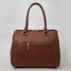 Braune Leder Bauletto Handtasche - Großes Volumen & Doppelgriffe