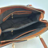 Braune Leder Bauletto Handtasche - Großes Volumen & Doppelgriffe