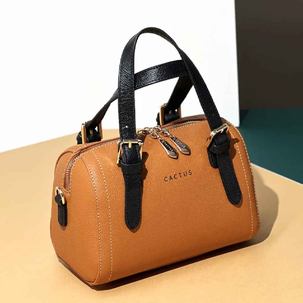 Bauletto Leder Handtasche – Mit Doppelgriffen Klassischer Stil