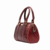 Leder Bauletto Handtasche - Schlangenledermuster für Frauen
