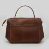Braune Leder Bauletto Handtasche - Mit Einem Griff & Langen Trageriemen