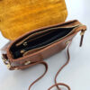 Braune Leder Bauletto Handtasche - Mit Einem Griff & Langen Trageriemen