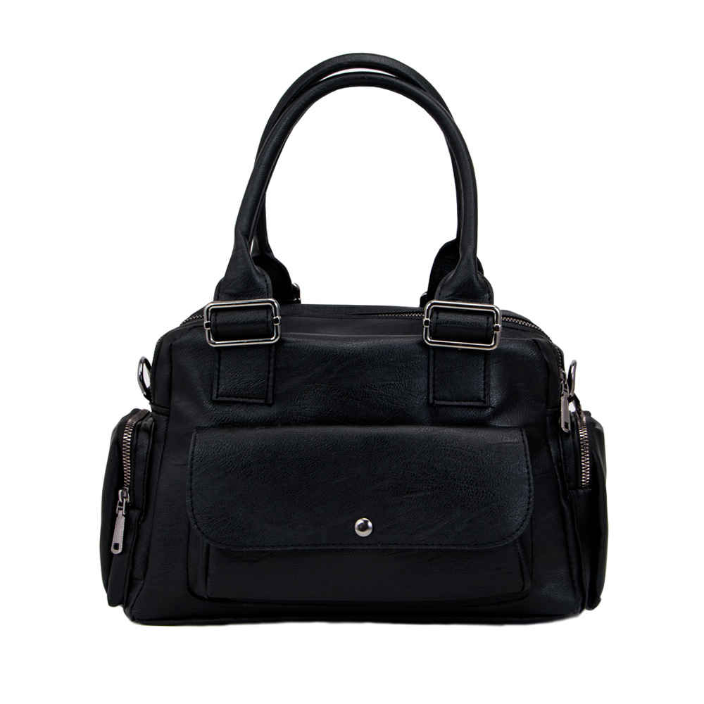 Kunstleder Bauletto Handtasche - Mit Topgriff & Langem Trageriemen
