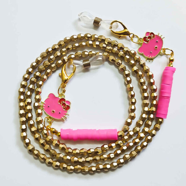 Brillenkette mit Perlen – Stilvoll und funktional mit Hello Kitty Design