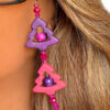 Brillenkette mit Perlen – Pinke Kristallperlen