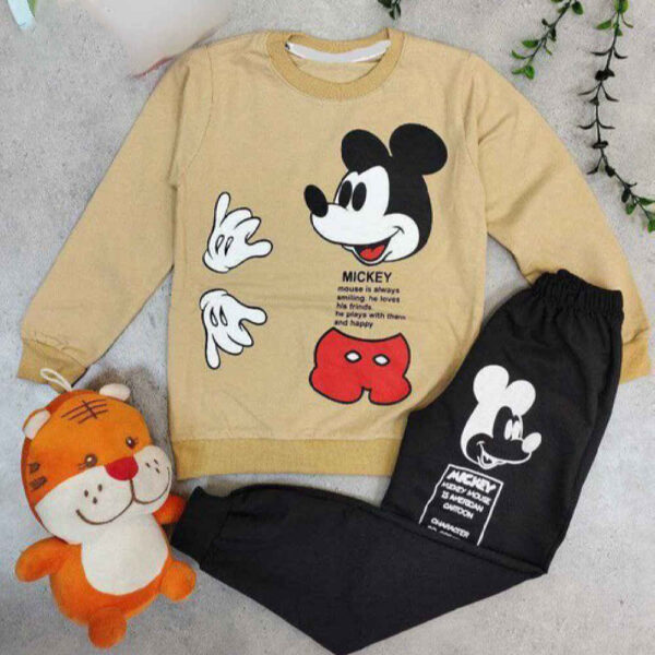 Jungen Sweatshirt & Hose Set mit Mickey Mouse Design