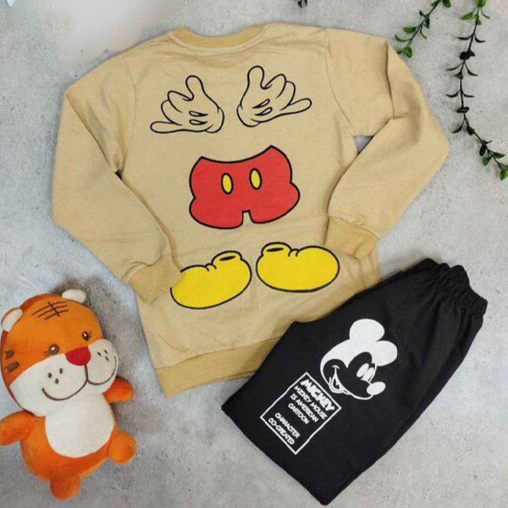 Jungen Sweatshirt & Hose Set mit Mickey Mouse Design