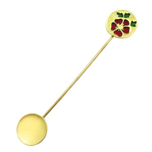 Messing Bar-Löffel mit Kunsthandwerklichem Blumen-Design Set – 3 Teile