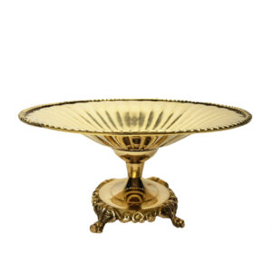 Messing Servierständer Traditioneller Stil Hammered mit Basis