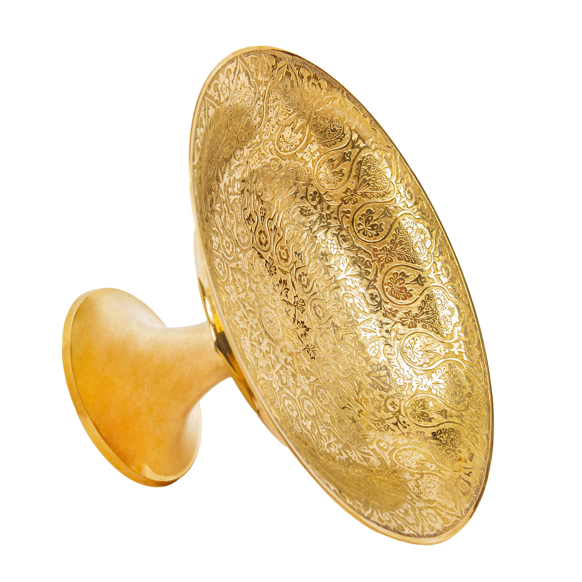 Messing Servierständer für Früchte mit Komplexer Gravur Eleganz