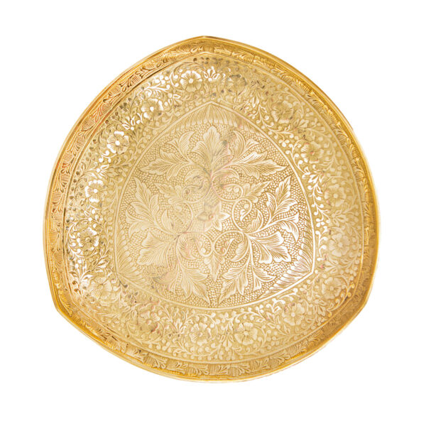 Messing Servierständer für Süßigkeiten mit Komplexer Gravur Eleganz