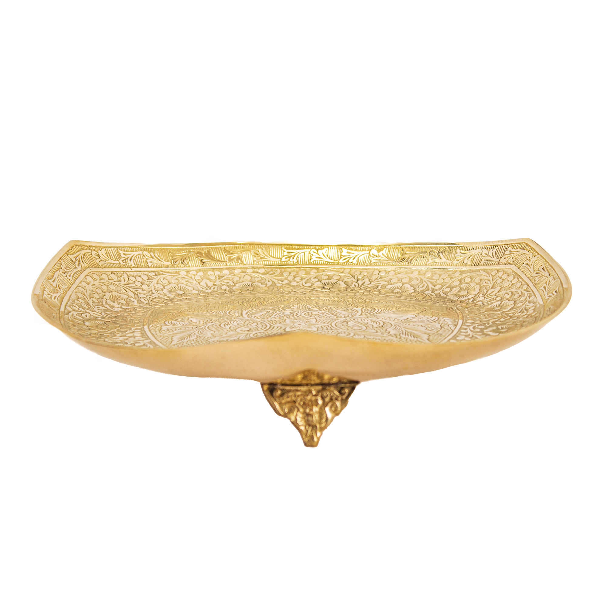 Messing Servierständer für Süßigkeiten mit Komplexer Gravur Eleganz