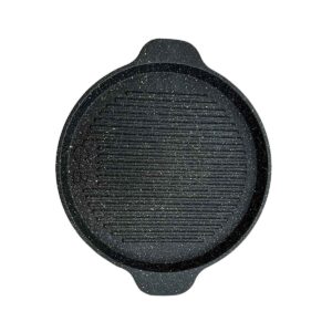 Runde Gusseiserne Grill-Bratpfanne für Camping – 24 cm