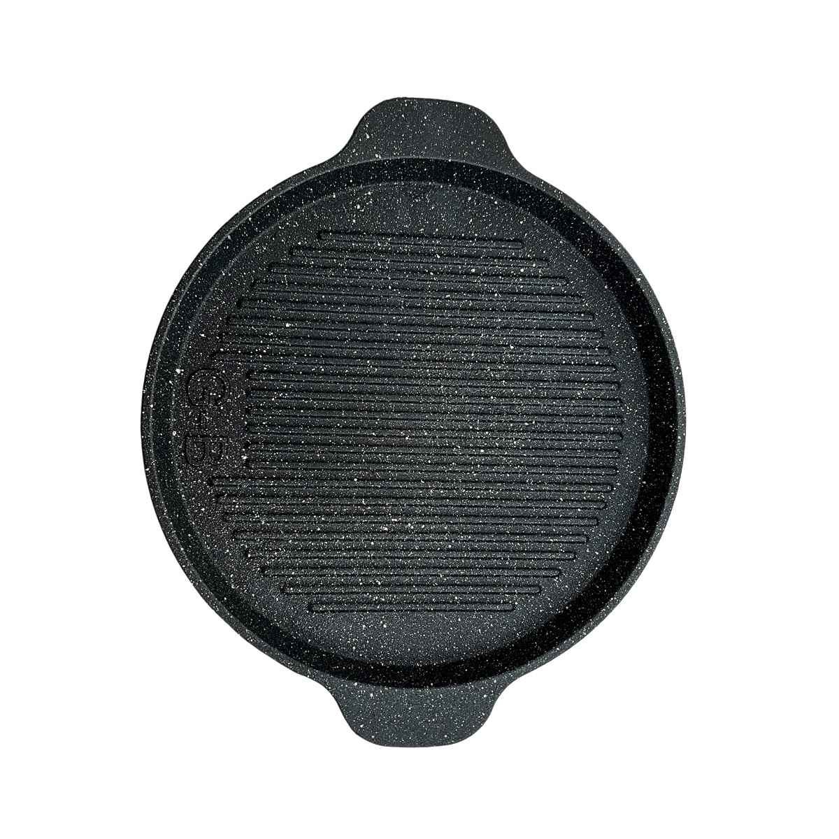 Runde Gusseiserne Grill-Bratpfanne für Camping – 24 cm