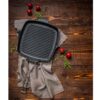 Quadratische Gusseiserne Grill-Bratpfanne für Camping & Outdoor – 26 cm