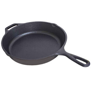 Runde Gusseiserne Bratpfanne für Camping – 26 cm