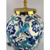Keramik-Vase Tischlampe Handgefertigt mit Stoff-Lampenschirm Orientalisches Thema