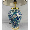 Keramik-Vase Tischlampe Handgefertigt mit Stoff-Lampenschirm Orientalisches Thema