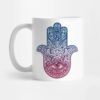 Islamische Keramik-Kaffeetasse - Auge & Hamsa Hand Muster
