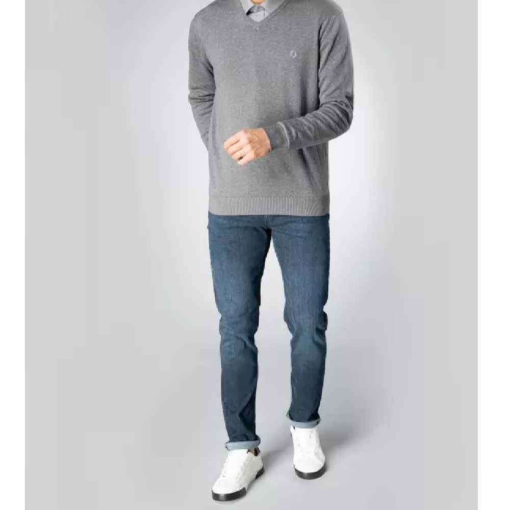 Gekrempelte Slim Fit Jeans für Männer in Blau, für jeden Anlass