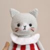Handgemachtes Amigurumi Kuscheltier – Grau | 23 cm Niedlich und Gemütlich