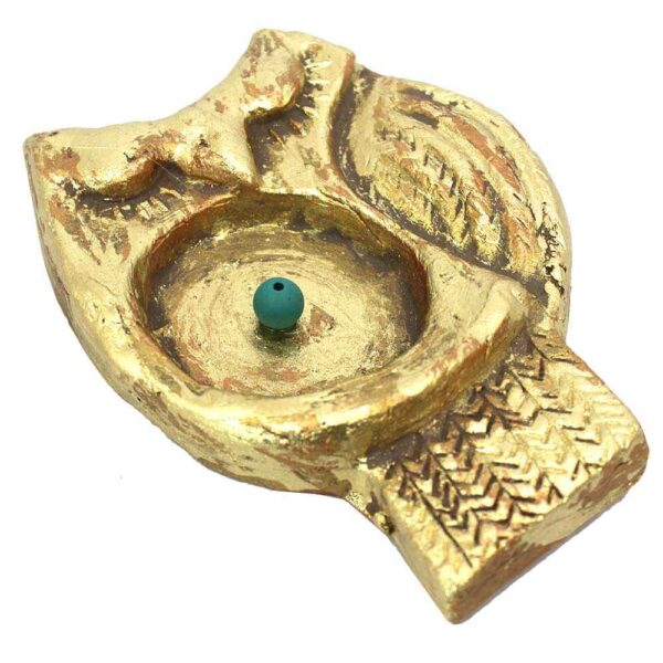 Handgefertigter Keramik-Räucherstäbchenhalter – Eulen Design