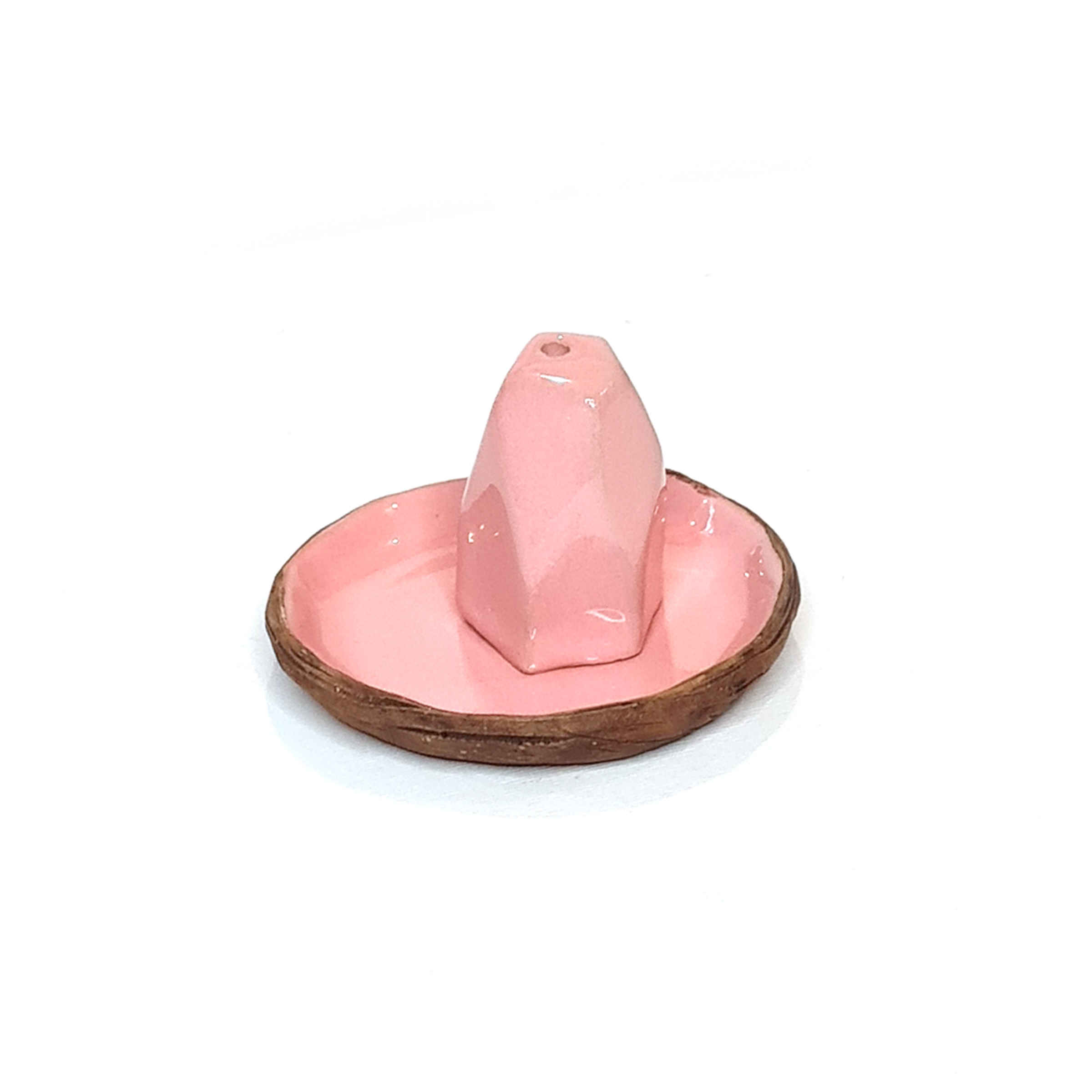 Handgefertigter Keramik-Räucherstäbchenhalter – Flieder Felsen Design