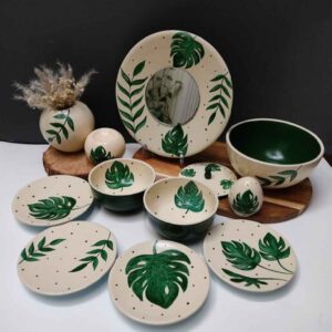 Elegantes Haft-Seen Set Teller mit Spiegel geeignet für Nowruz
