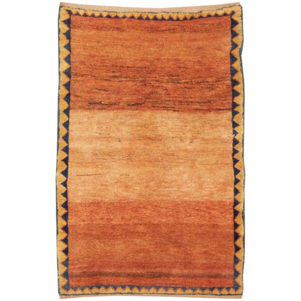 Authentischer persischer Gabbeh-Wollteppich handgewebt in Fars ziegelrot